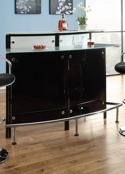 Coaster - Keystone Bar Table (Black/Chrome) - 100139 veiw 1