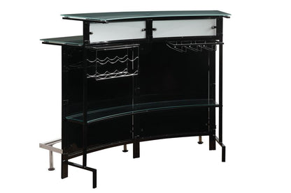 Coaster - Keystone Bar Table (Black/Chrome) - 100139 veiw 2