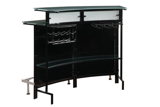 Coaster - Keystone Bar Table (Black/Chrome) - 100139 veiw 2