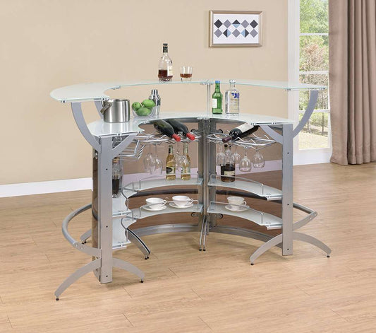 Coaster - Dallas Bar Units: Contemporary 3 Pc Bar Unit Set - 100135 - S3 veiw 1
