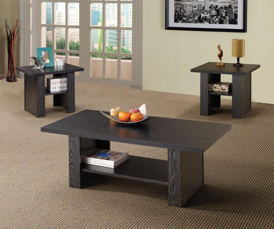 Coaster - Rodez Black Oak 3 Pc Table Set - 700345 veiw 1