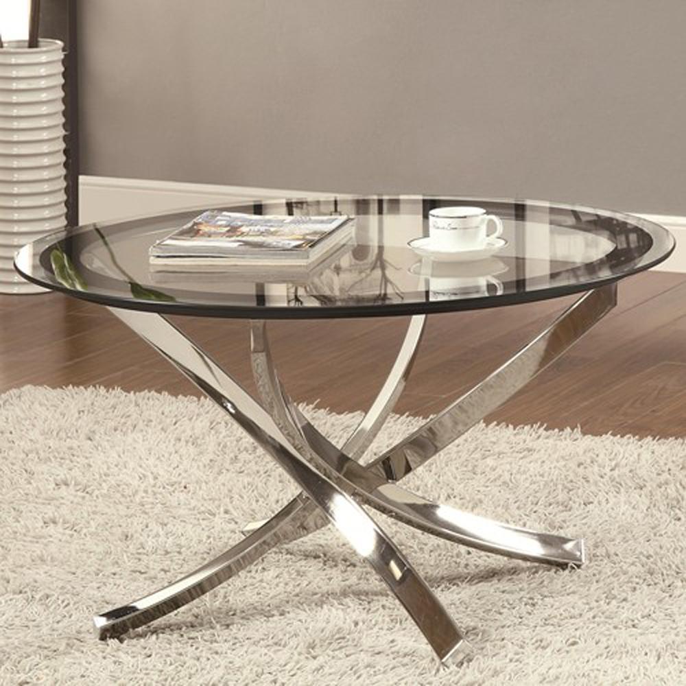 Coaster - Brooke Coffee Table (Black/Chrome) - 702588 veiw 1