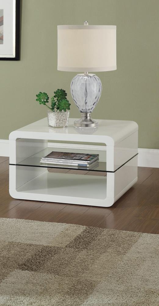Coaster - Elana Coffee Table (Glossy White) - 703268 veiw 1