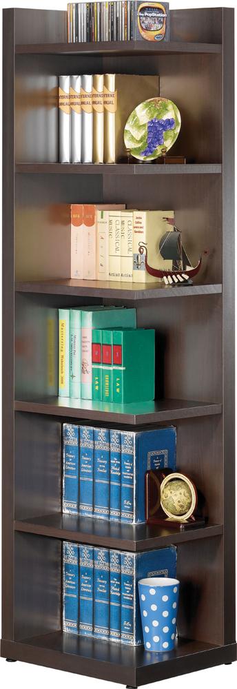 Coaster - Pinckard Corner Bookcase (Cappuccino) - 800270 veiw 1