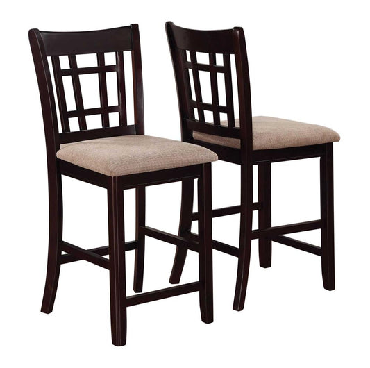 Coaster - Lavon Counter Height Chair with Cushion Seat in Light Oak/ Espresso Finish (Set of 2) - 105279 veiw 1