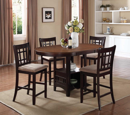 Coaster - Lavon Counter Height Chair with Cushion Seat in Light Oak/ Espresso Finish (Set of 2) - 105279 veiw 2