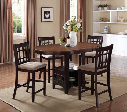 Coaster - Lavon Counter Height Table (Light Chestnut/Espresso) - 105278 veiw 3