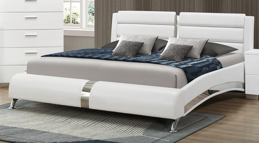 Coaster - Jeremaine Eastern King Bed (Glossy White) - 300345KE veiw 1
