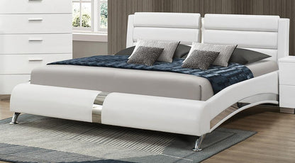 Coaster - Jeremaine Eastern King Bed (Glossy White) - 300345KE veiw 1