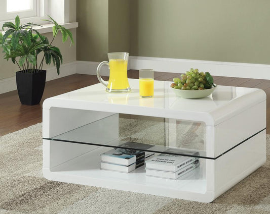 Coaster - Elana End Table (Glossy White) - 703267 veiw 1