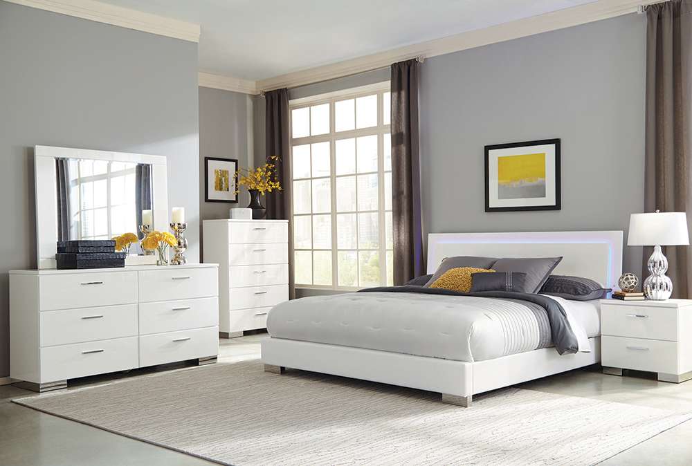 Coaster -  Felicity E King 5Pc Set (Ke.Bed,Ns,Dr,Mr,Ch) - 203500KE-S5 veiw 1