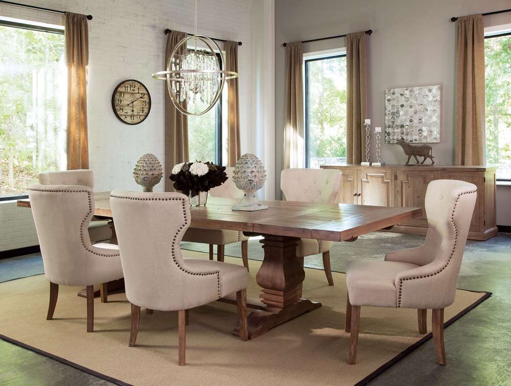 Coaster - Florence Rectangular Dining Table With Double Pedestals Base - 180201 veiw 2