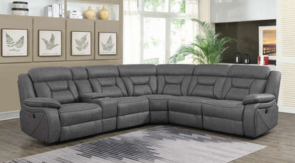 Coaster -  Higgins Motion 4 Pc Power Sectional - 600370 veiw 1
