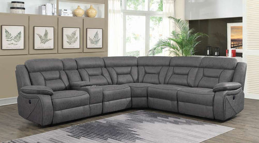 Coaster -  Higgins Motion 4 Pc Power Sectional - 600370 veiw 1