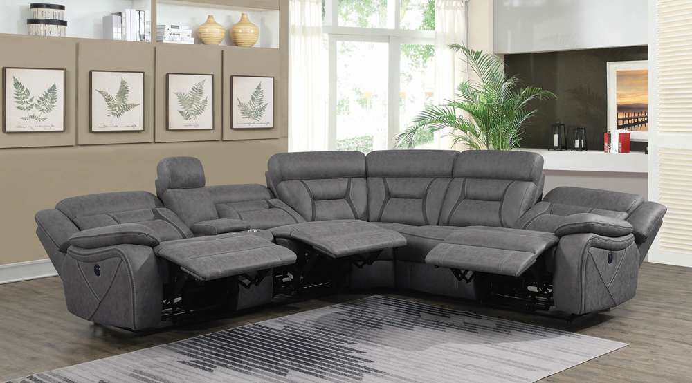 Coaster -  Higgins Motion 4 Pc Power Sectional - 600370 veiw 3