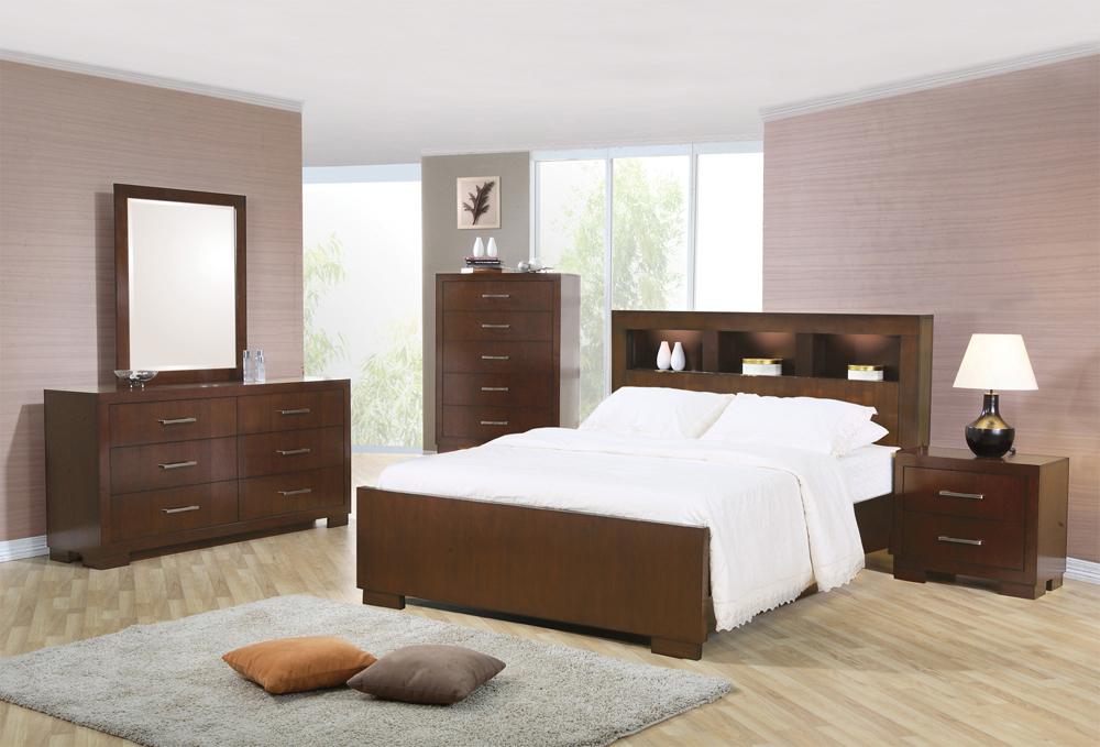Coaster - Jessica California King Bed in Cappuccino Finish - 200719KW veiw 2