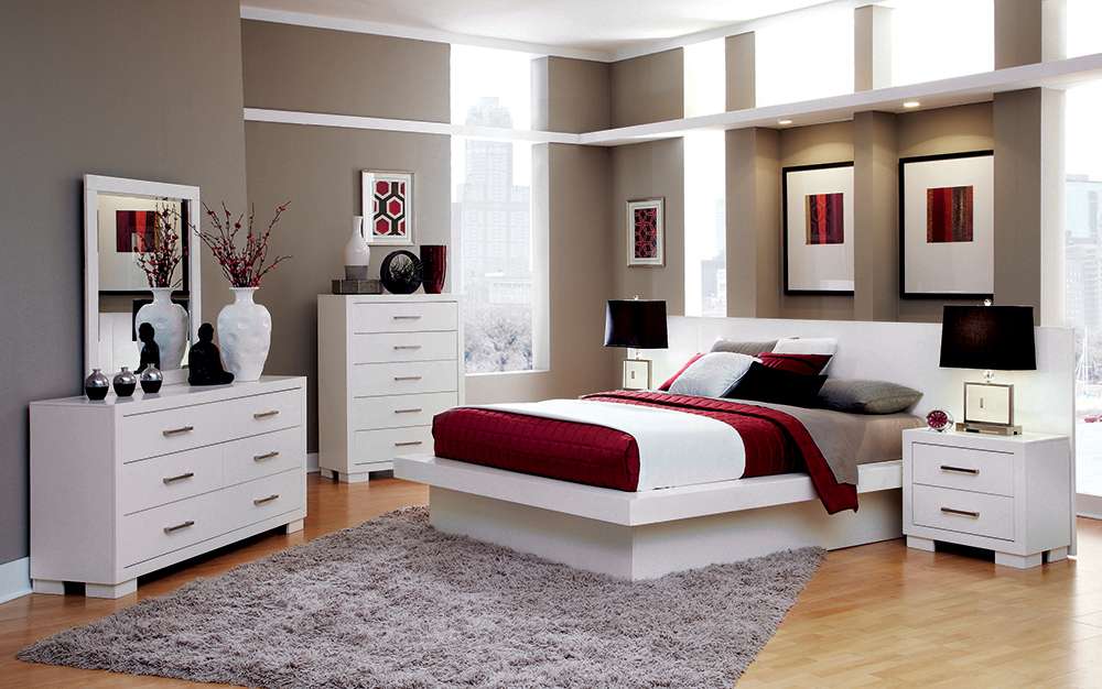 Coaster -  Jessica E King 4Pc Set (Ke.Bed,Ns,Dr,Mr) - 202990KE-S4 veiw 1