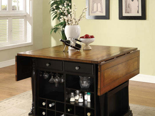 Coaster - Slater Kitchen Island (Black/Brown) - 102270 veiw 1