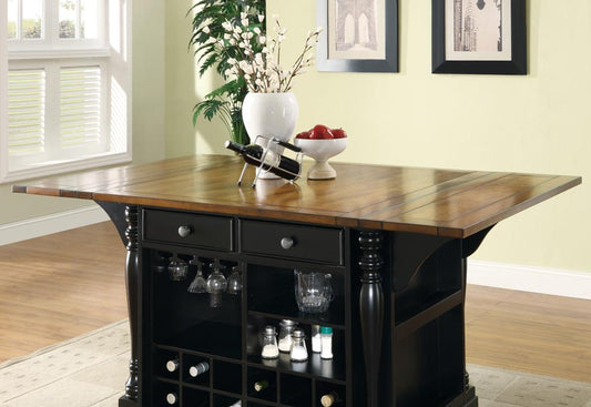 Coaster - Slater Kitchen Island (Black/Brown) - 102270 veiw 2