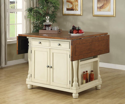 Coaster - Slater Kitchen Island (Buttermilk & Brown) - 102271 veiw 1