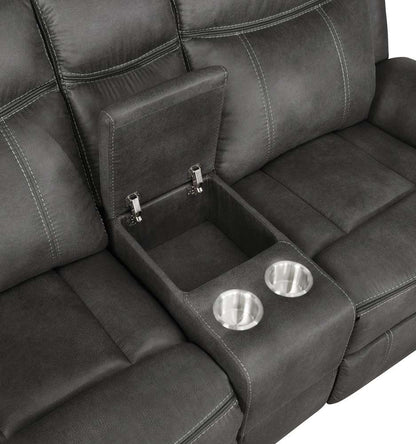 Coaster -  Lawrence Motion Loveseat W/ Console - 603505 veiw 3