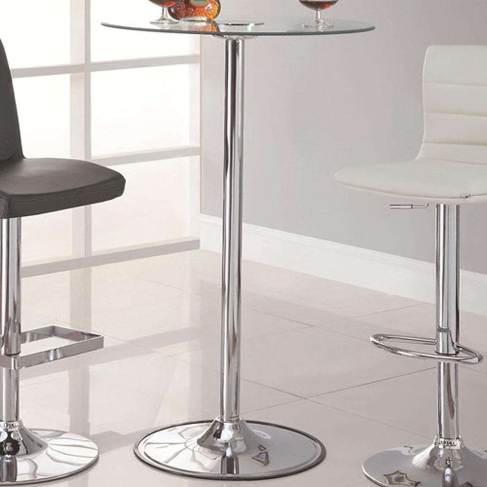 Coaster - Thea Led Bar Table (Chrome) - 122400 veiw 1