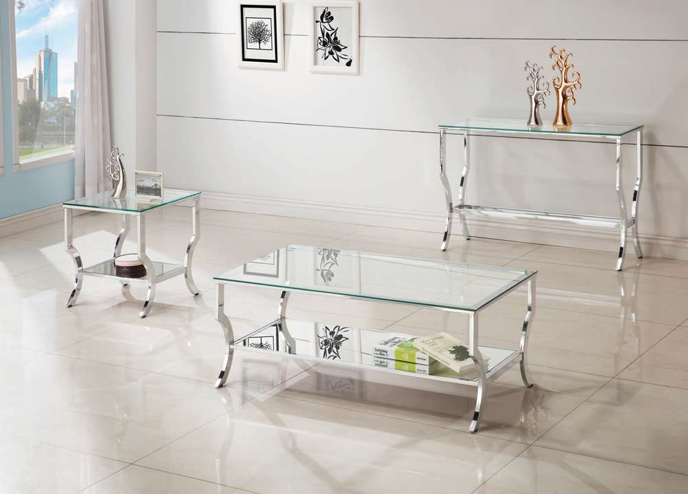 Coaster - Saide Living Room: Glass Top Occasional Tables End Table - 720337 veiw 2
