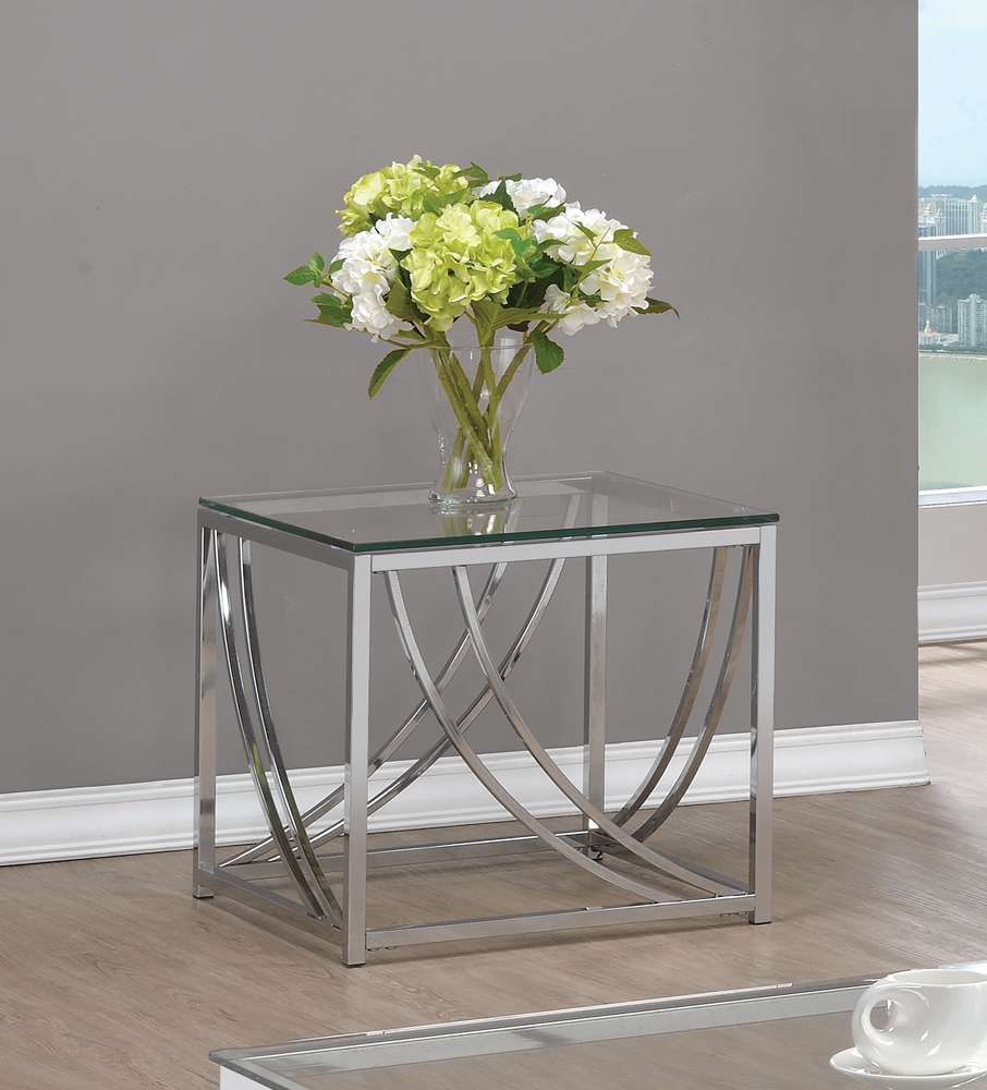 Coaster - Lille Living Room: Glass Top Occasional Tables End Table - 720497 veiw 1