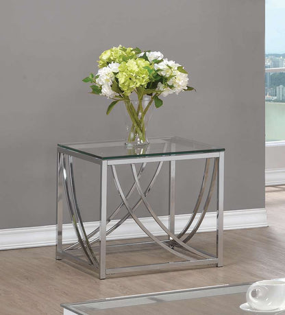Coaster - Lille Living Room: Glass Top Occasional Tables End Table - 720497 veiw 1