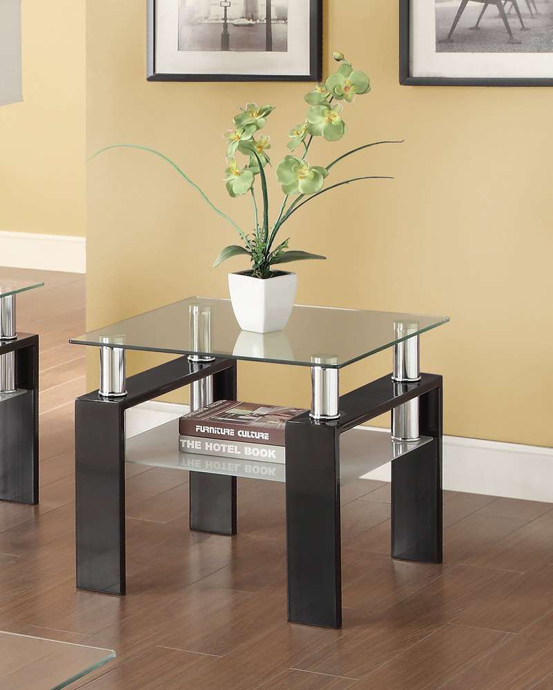 Coaster - Dyer Living Room: Glass Top Occasional Tables End Table - 702287 veiw 1