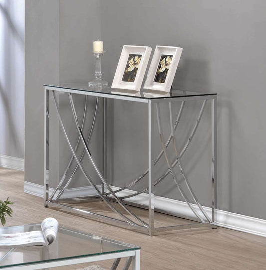 Coaster - Lille Living Room: Glass Top Occasional Tables Sofa Table - 720499 veiw 1