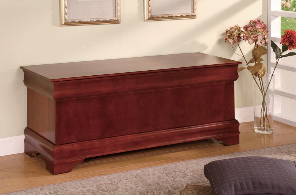 Coaster - Pablo Louis Philippe Cherry Cedar Chest in Cherry Finish - 900022 veiw 1