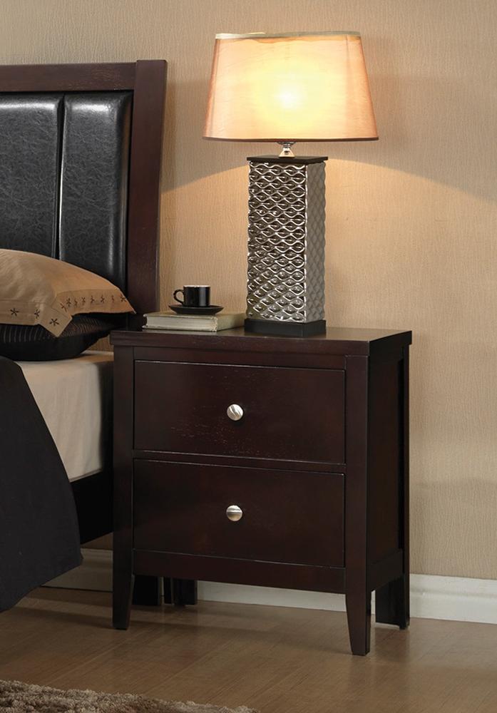 Carlton Wood Nightstand w/2 Drawers - Thumbnail 4