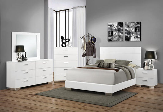 Coaster - Felicity Night Stand (Glossy White) - 203502 veiw 2