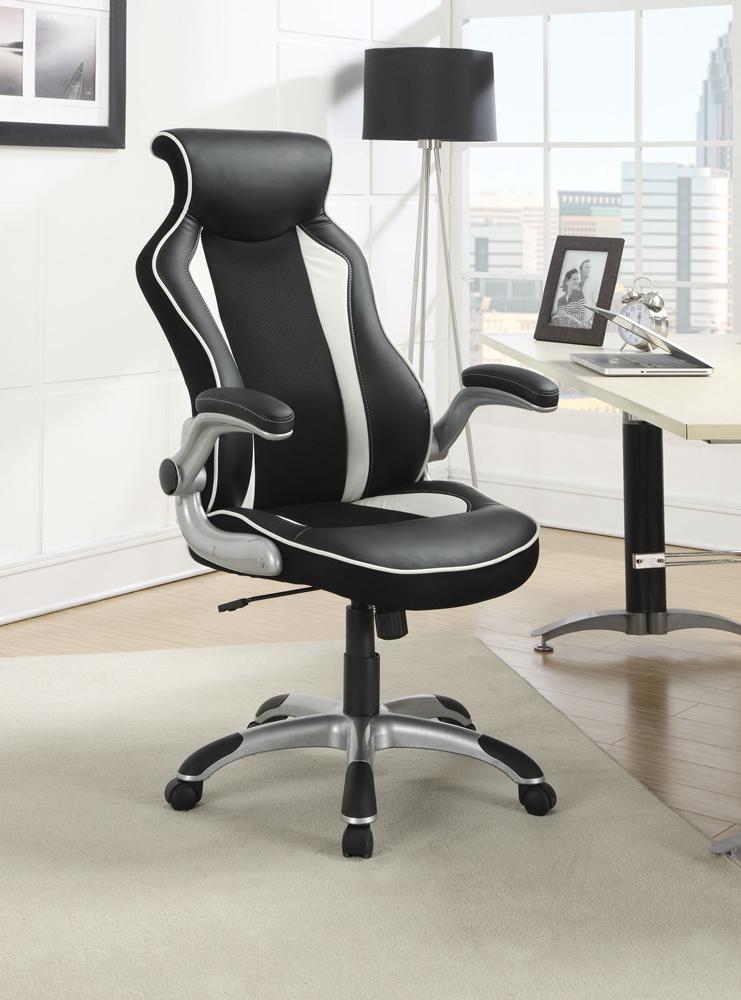 Coaster - Dustin Office Chair (Black/White) - 800048 veiw 1