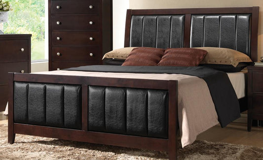 Coaster - Carlton Queen Bed (Cappuccino) - 202091Q veiw 1