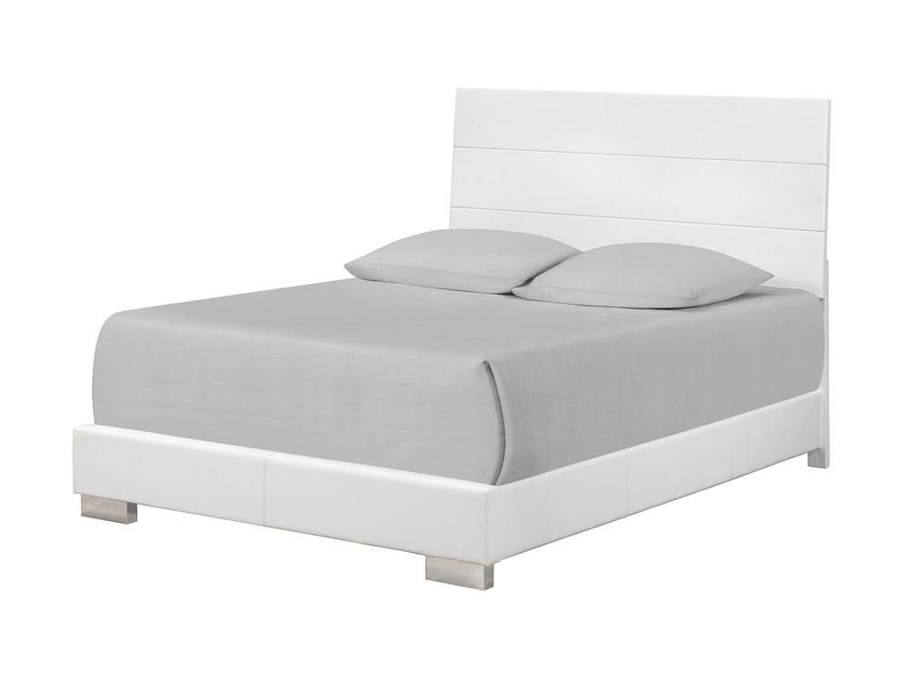 Coaster - Felicity Queen Bed (Glossy White) - 203501Q veiw 1