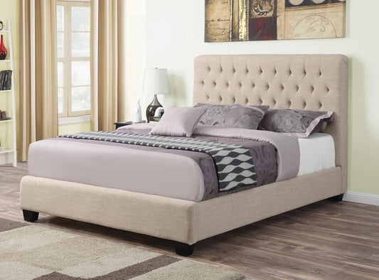 Coaster - Chloe Queen Bed (Oatmeal) - 300007Q veiw 1