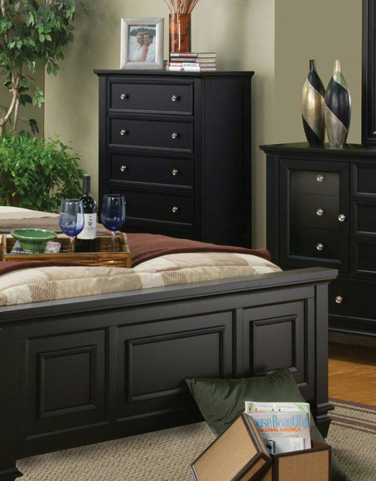Coaster - Sandy Beach Chest in Black Finish - 201325 veiw 1