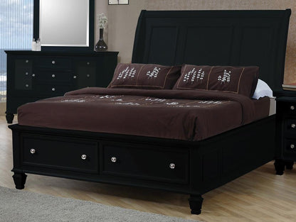 Coaster - Sandy Beach Eastern King Bed in Black Finish - 201329KE veiw 1