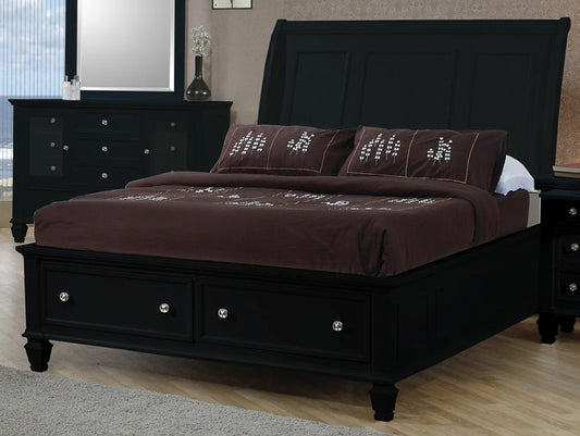Coaster - Sandy Beach Eastern King Bed in Black Finish - 201329KE veiw 1