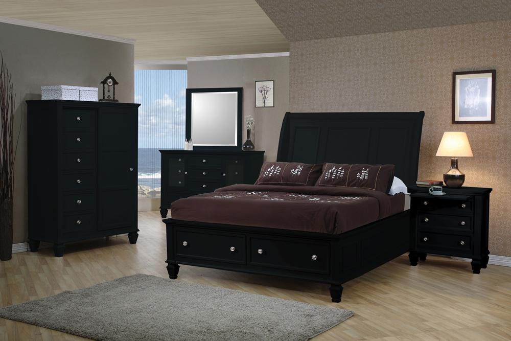 Coaster - Sandy Beach Eastern King Bed in Black Finish - 201329KE veiw 2