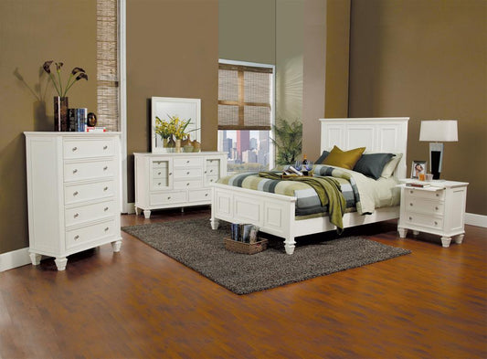 Coaster - Sandy Beach Glenmore Mirror in White Finish - 201304 veiw 2