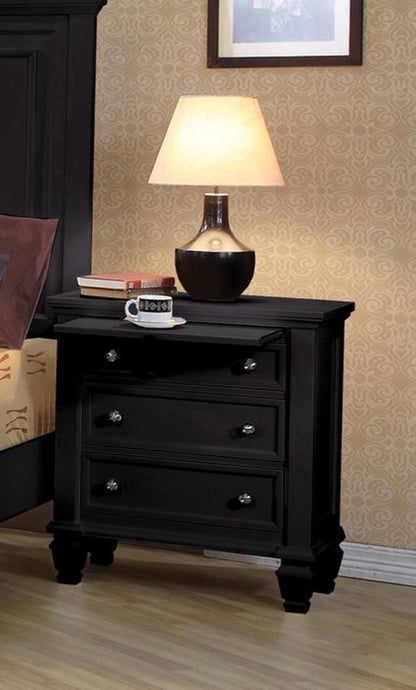 Coaster - Sandy Beach Night Stand in Black Finish - 201322 veiw 1
