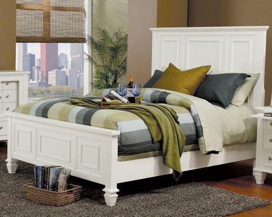 Coaster - Sandy Beach Queen Bed in White Finish - 201301Q veiw 1