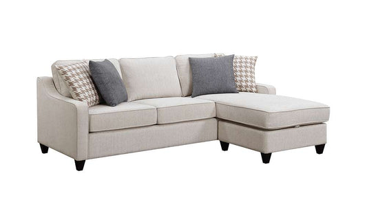 Coaster - McLoughlin  Upholstered Sectional Cream - 501840 veiw 1