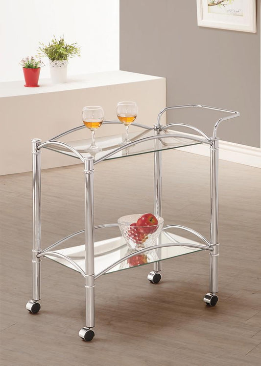 Coaster - Shadix Serving Cart (Chrome) - 910077 veiw 1