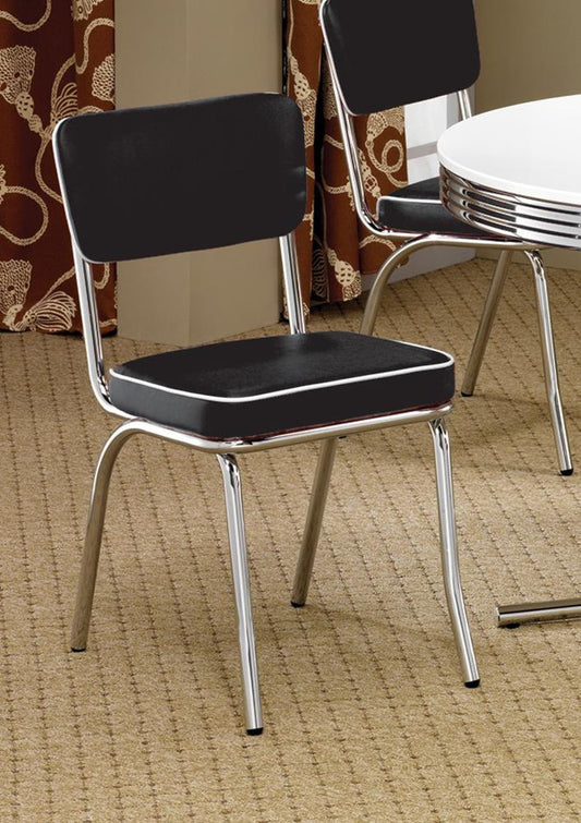 Coaster - Retro Side Chair (Black) (Set of 2) - 2066 veiw 1