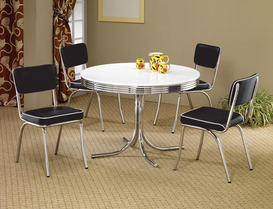 Coaster - Retro Side Chair (Black) (Set of 2) - 2066 veiw 2