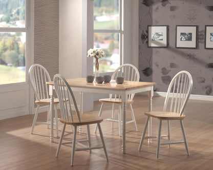 Coaster - Cinder Side Chair in Natural Brown & White (Set of 4) - 4129 veiw 2